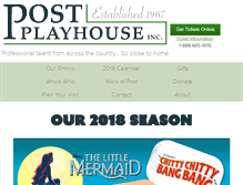 Tablet Screenshot of postplayhouse.com